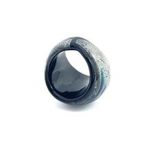 Handmade Glass Acrylic Ring Fusion Aqua's Celestial Infinity Band