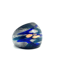 Handmade Glass Acrylic Ring Fusion Aqua's Celestial Infinity Band