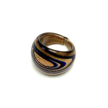 Handmade Glass Acrylic Ring Galactic Elegance Shiny Infinity Band