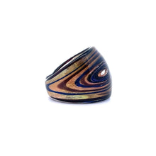 Handmade Glass Acrylic Ring Galactic Harmony Golden Infinity Band