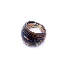 Handmade Glass Acrylic Ring Galactic Harmony Golden Infinity Band