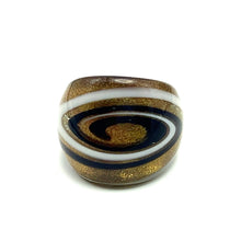 Handmade Glass Acrylic Ring Galactic Monochrome Infinity Band