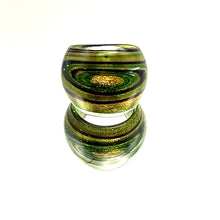 Handmade Glass Acrylic Ring Galaxy Nature's Gilded Infinity Band