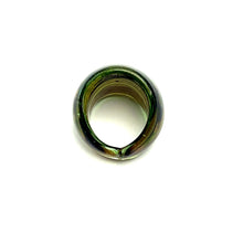 Handmade Glass Acrylic Ring Galaxy Nature's Gilded Infinity Band