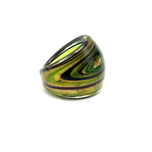 Handmade Glass Acrylic Ring Galaxy Nature's Gilded Infinity Band