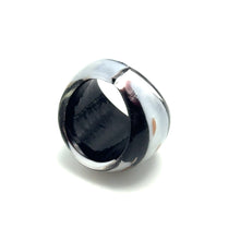 Handmade Glass Acrylic Ring Gilded Elegance Monochromatic Infinity Band