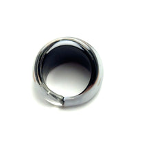 Handmade Glass Acrylic Ring Gilded Elegance Monochromatic Infinity Band