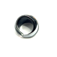 Handmade Glass Acrylic Ring Gilded Monochrome's Elegance Infinity Band