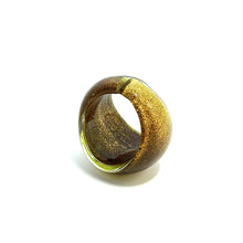 Handmade Glass Acrylic Ring Gilded Radiance Luminescence Infinity Band