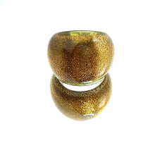Handmade Glass Acrylic Ring Gilded Radiance Luminescence Infinity Band