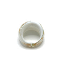 Handmade Glass Acrylic Ring Gilded Snowfall's Delight Infinity Band