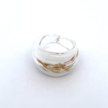 Handmade Glass Acrylic Ring Gilded Snowfall's Joy Infinity Band