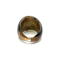 Handmade Glass Acrylic Ring Gleaming Elegance of Autumn Infinity Band