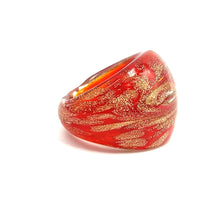 Handmade Glass Acrylic Ring Gleaming Floral Infinity Band