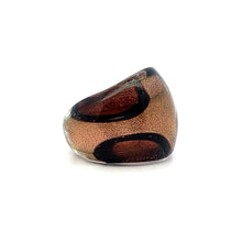 Handmade Glass Acrylic Ring Gleaming of Elegance Autumn Infinity Band
