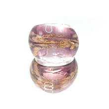 Handmade Glass Acrylic Ring Glim Orchid Radiant Infinity Band
