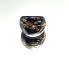 Handmade Glass Acrylic Ring Glimmer at Midnight Infinity Band