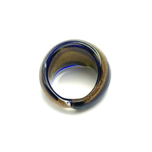 Handmade Glass Acrylic Ring Glittery Bold Infinity Band