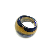 Handmade Glass Acrylic Ring Glittery Bold Infinity Band