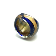 Handmade Glass Acrylic Ring Glittery Bold Infinity Band