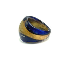 Handmade Glass Acrylic Ring Glittery Bold Infinity Band