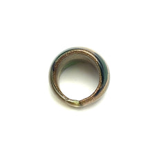 Handmade Glass Acrylic Ring Golden Blossom of Meadow Infinity Band