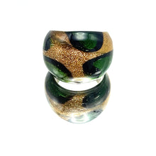 Handmade Glass Acrylic Ring Golden Meadow's Blossom Infinity Band