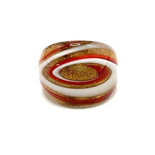 Handmade Glass Acrylic Ring Golden Nebula Brilliance Infinity Band