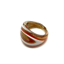 Handmade Glass Acrylic Ring Golden Nebula Brilliance Infinity Band