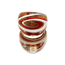 Handmade Glass Acrylic Ring Golden Nebula Brilliance Infinity Band