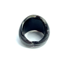 Handmade Glass Acrylic Ring Harmonic Silverly Stroke Infinity Band