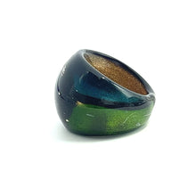 Handmade Glass Acrylic Ring Harmony Hues  Infinity Band