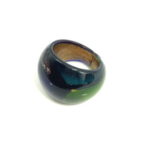 Handmade Glass Acrylic Ring Harmony Hues  Infinity Band