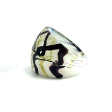 Handmade Glass Acrylic Ring Harmony of Christmas Winter Infinity Band