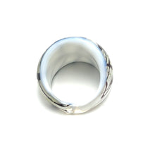 Handmade Glass Acrylic Ring Harmony Winter Christmas Infinity Band