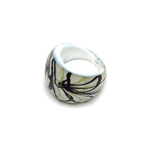Handmade Glass Acrylic Ring Harmony Winter Christmas Infinity Band