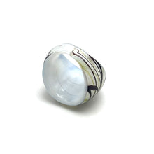 Handmade Glass Acrylic Ring Harmony Winter Christmas Infinity Band