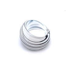 Handmade Glass Acrylic Ring Harmony's Plum White Infinity Band