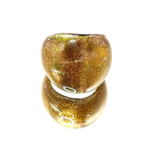 Handmade Glass Acrylic Ring Luminescent Gilded Infinity Band