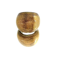 Handmade Glass Acrylic Ring Luminescent Gilded Radiance Infinity Band