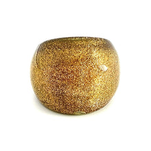 Handmade Glass Acrylic Ring Luminescent Gilded Radiance Infinity Band