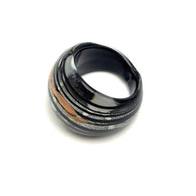 Handmade Glass Acrylic Ring Luminous Monochrome Infinity Band
