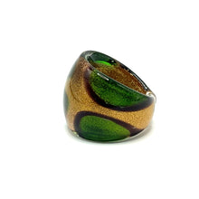 Handmade Glass Acrylic Ring Meadow Blossom's Golden Infinity Band