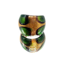 Handmade Glass Acrylic Ring Meadow Blossom's Golden Infinity Band