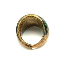 Handmade Glass Acrylic Ring Meadow Golden Bloom Infinity Band