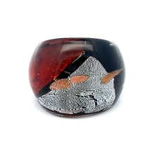 Handmade Glass Acrylic Ring Modern Sunset Harmony Radiance Infinity Band