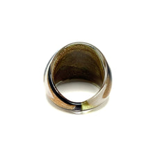 Handmade Glass Acrylic Ring Monochrome Galactic Infinity Band