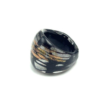 Handmade Glass Acrylic Ring Monochrome Luminosity Infinity Band