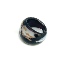 Handmade Glass Acrylic Ring Monochrome Opulence Infinity Band