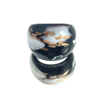 Handmade Glass Acrylic Ring Monochrome Opulence Infinity Band